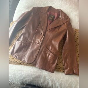 Vintage Chocolate Brown Leather Jacket